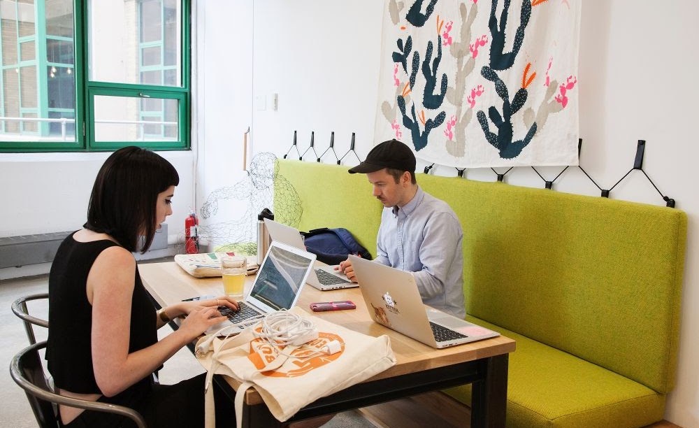 Etsy marketing team working in the New York office