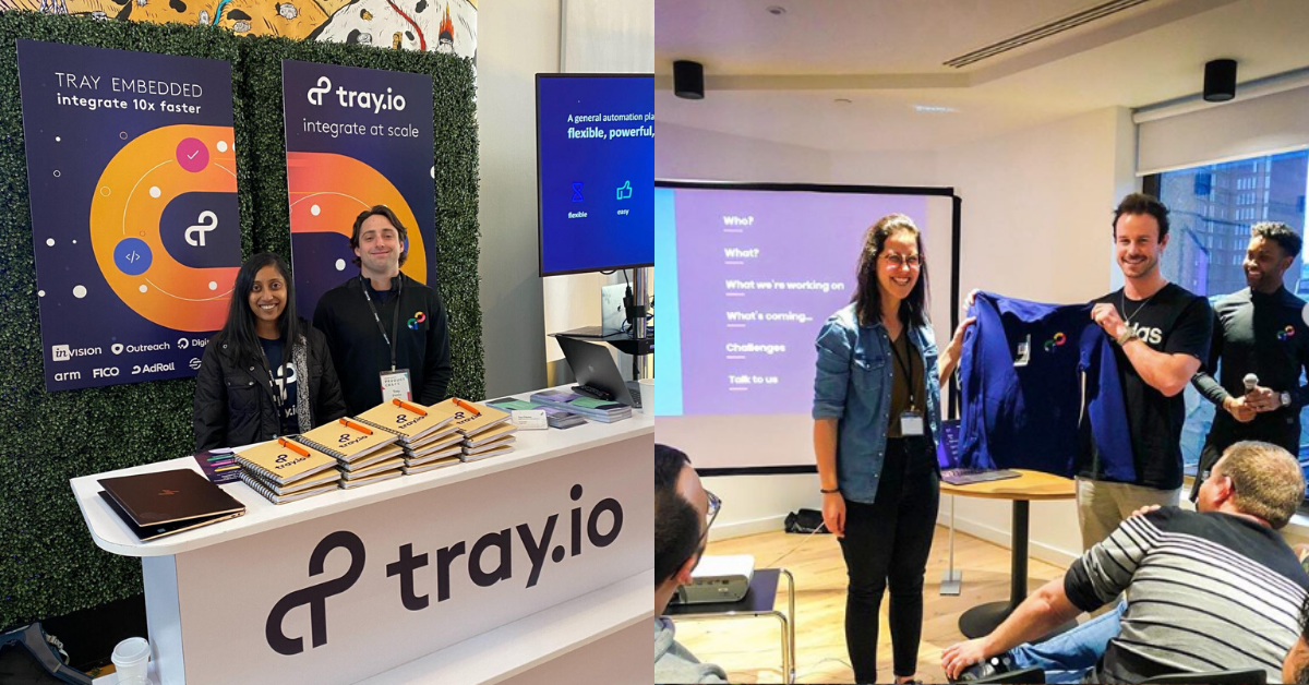 Tray.io digital marketing team engaging with the industry
