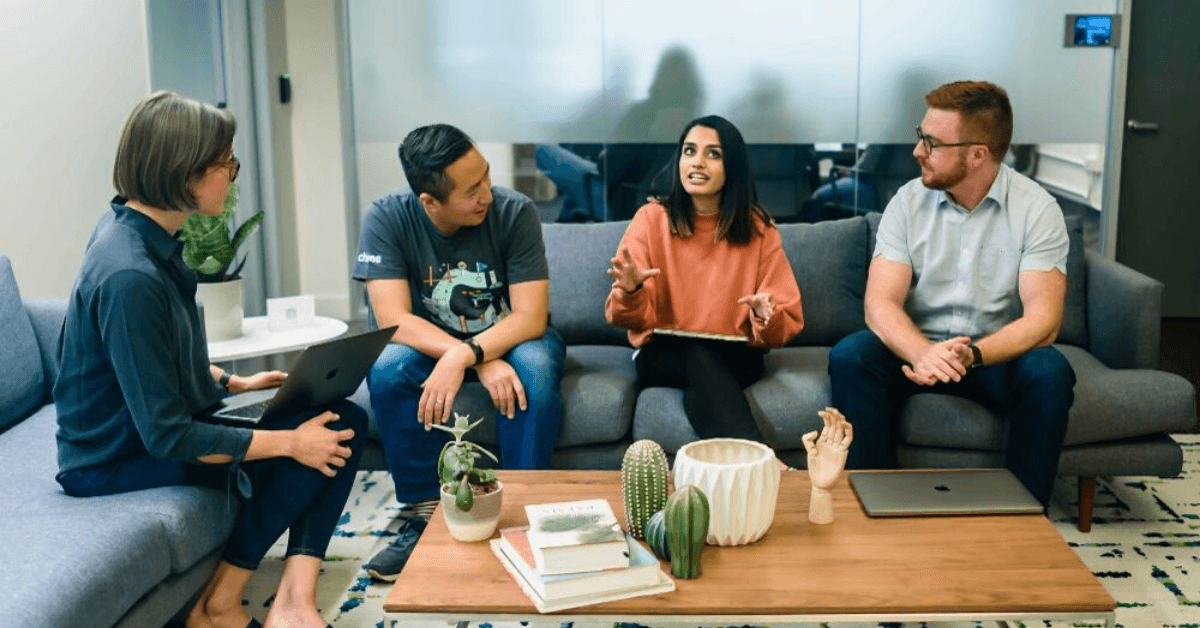 A San Francisco startup planning a digital marketing meeting