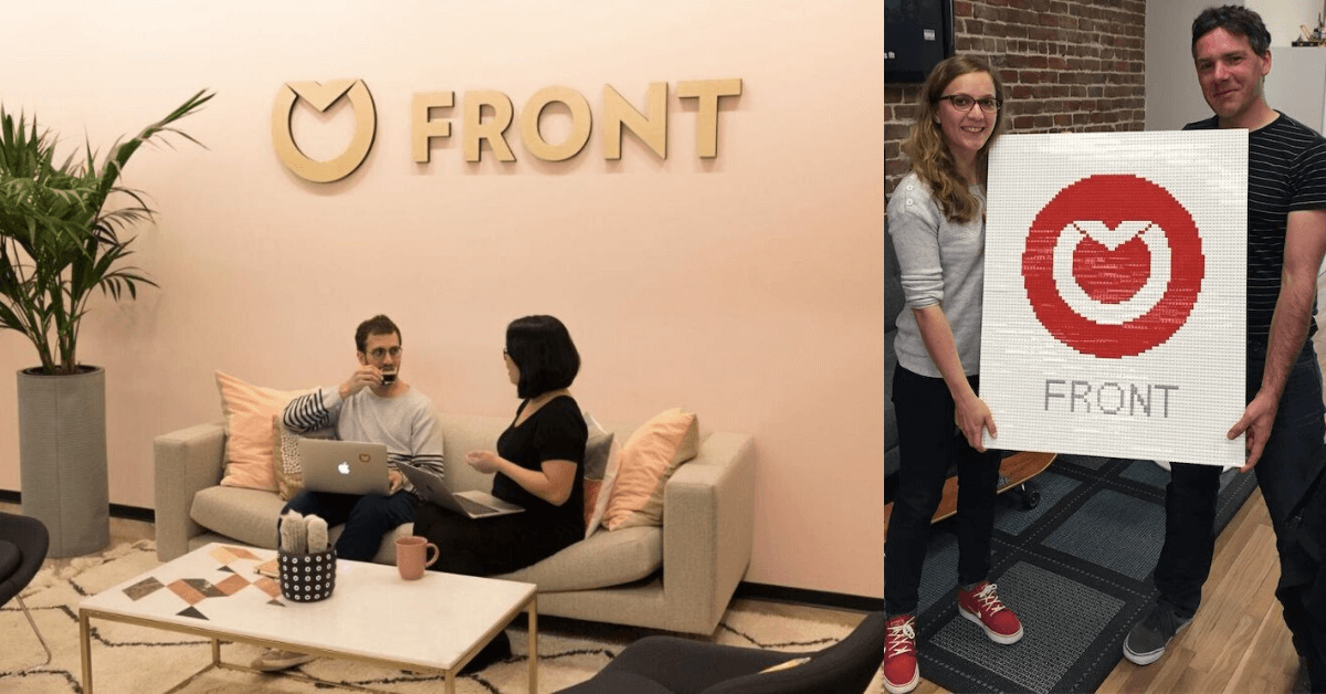 Front team values in their San Francisco office