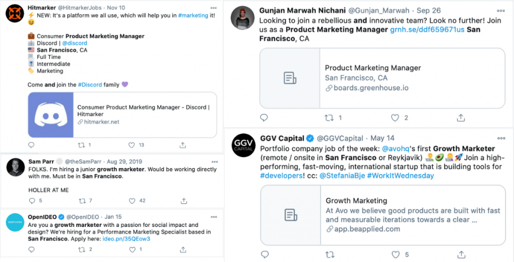 Using Twitter advance search to discover marketing jobs