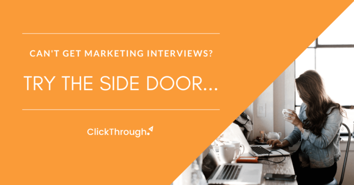 The side door to landing digital marketing job interviews.