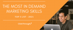 A list of the top 5 in demand digital marketing skills